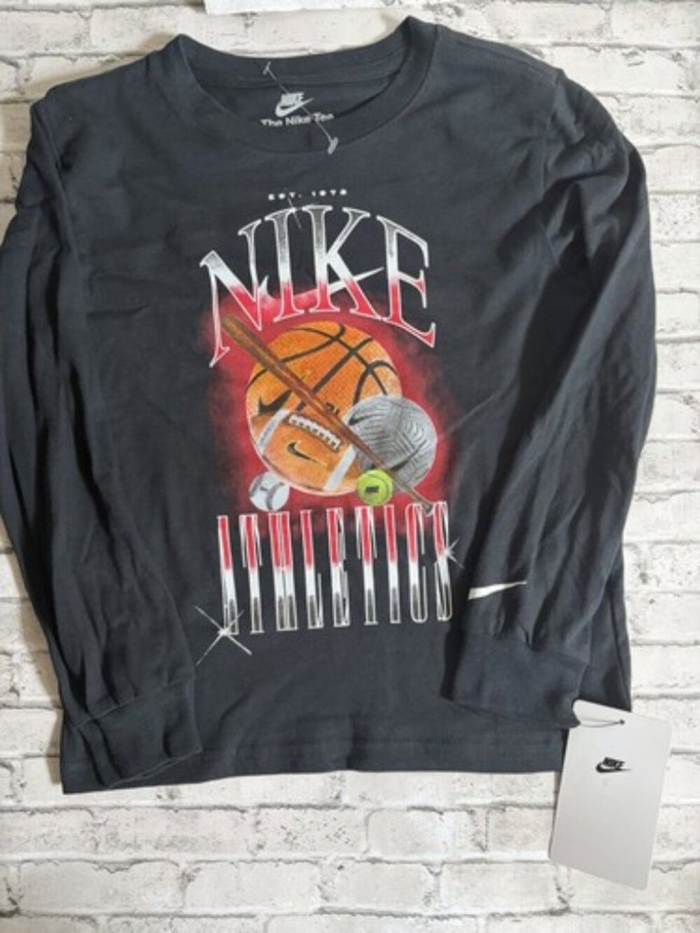 Nike Boys Black Long Sleeve Shirt Size Size 5 NWT